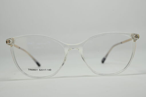 Clear frame glasses